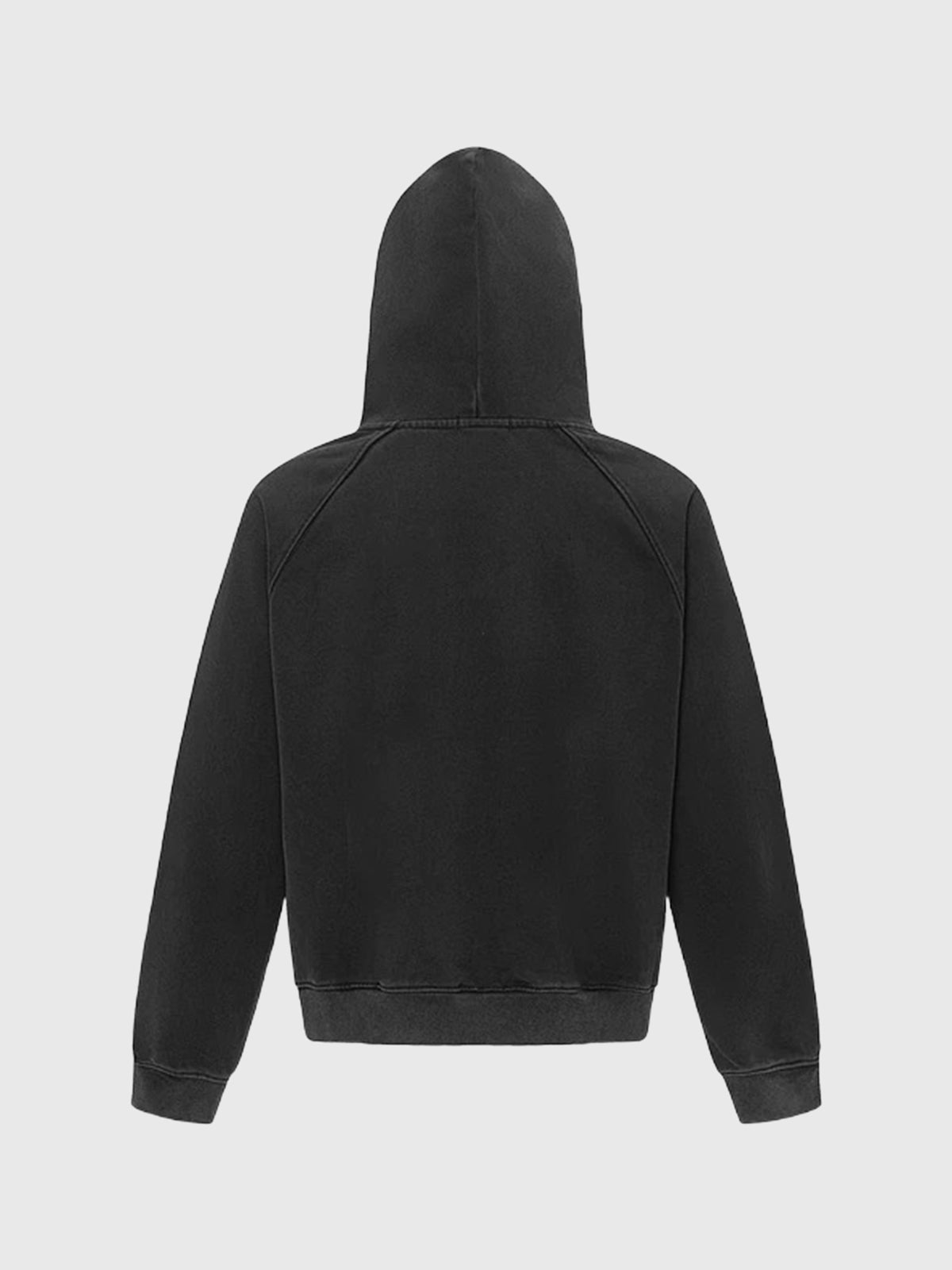 Co-ed Dorm Baggy Graphic Printed Hoodie - Black