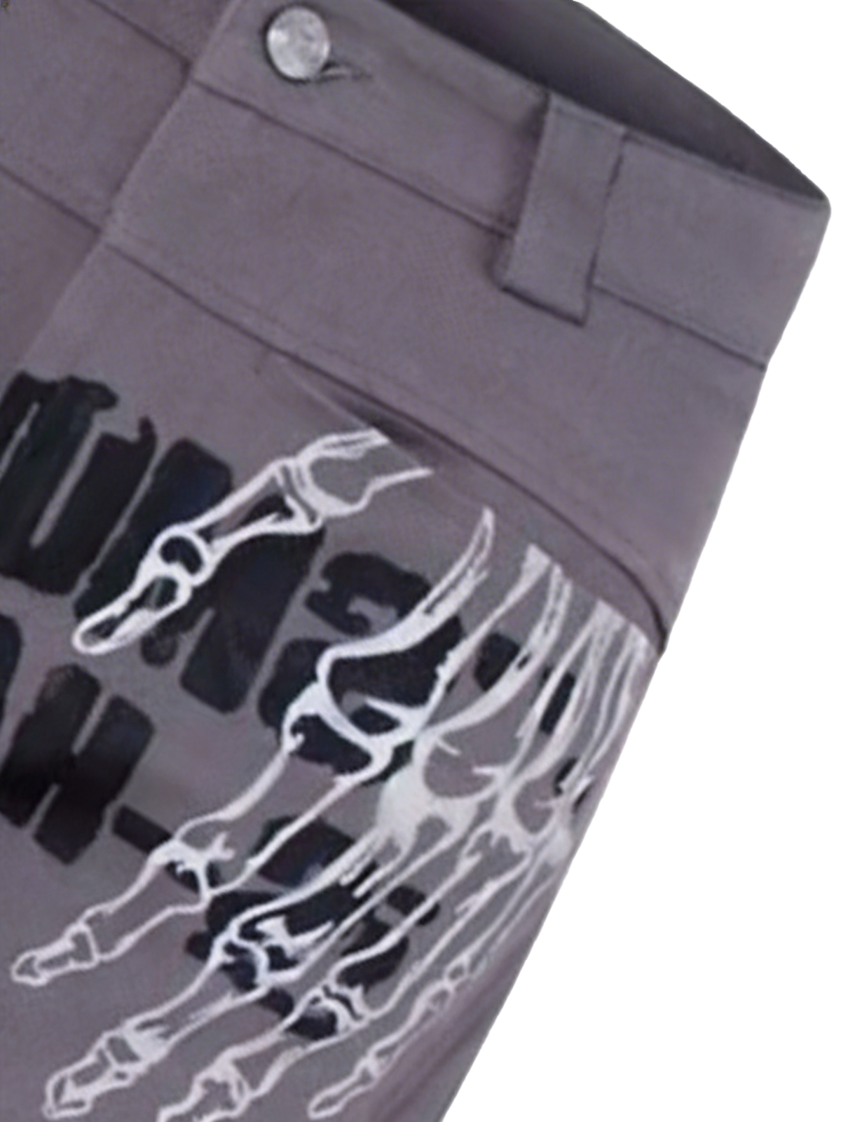 Skeletal Signal Flare Pants - Charcoal Grey