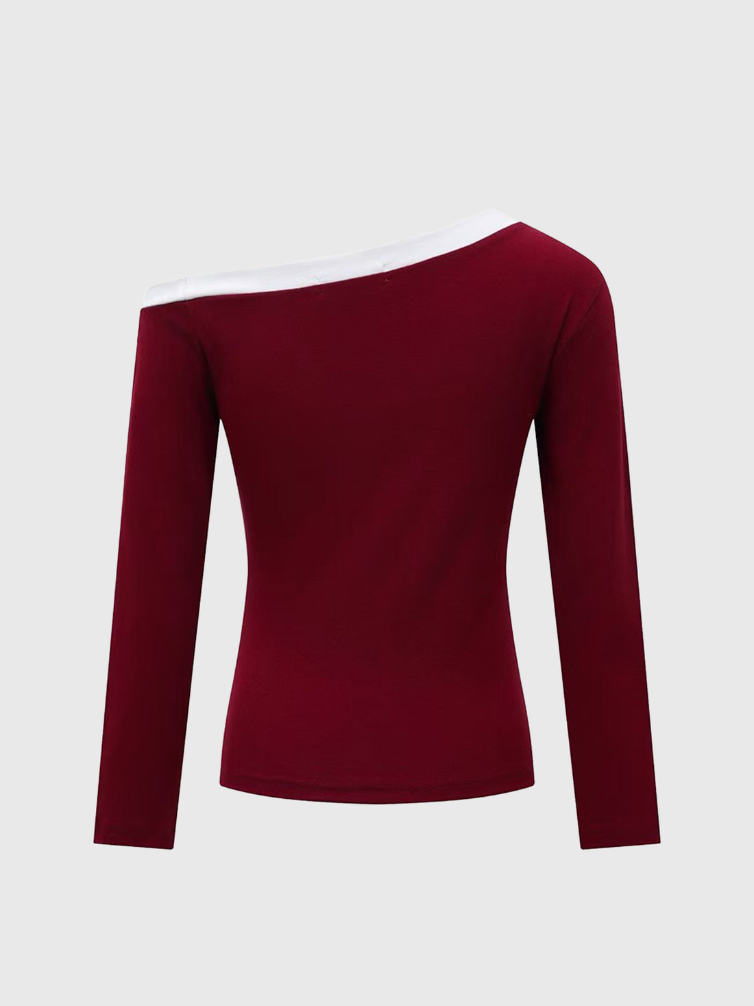 Sideline Wink Sleeve Top - Burgundy Red