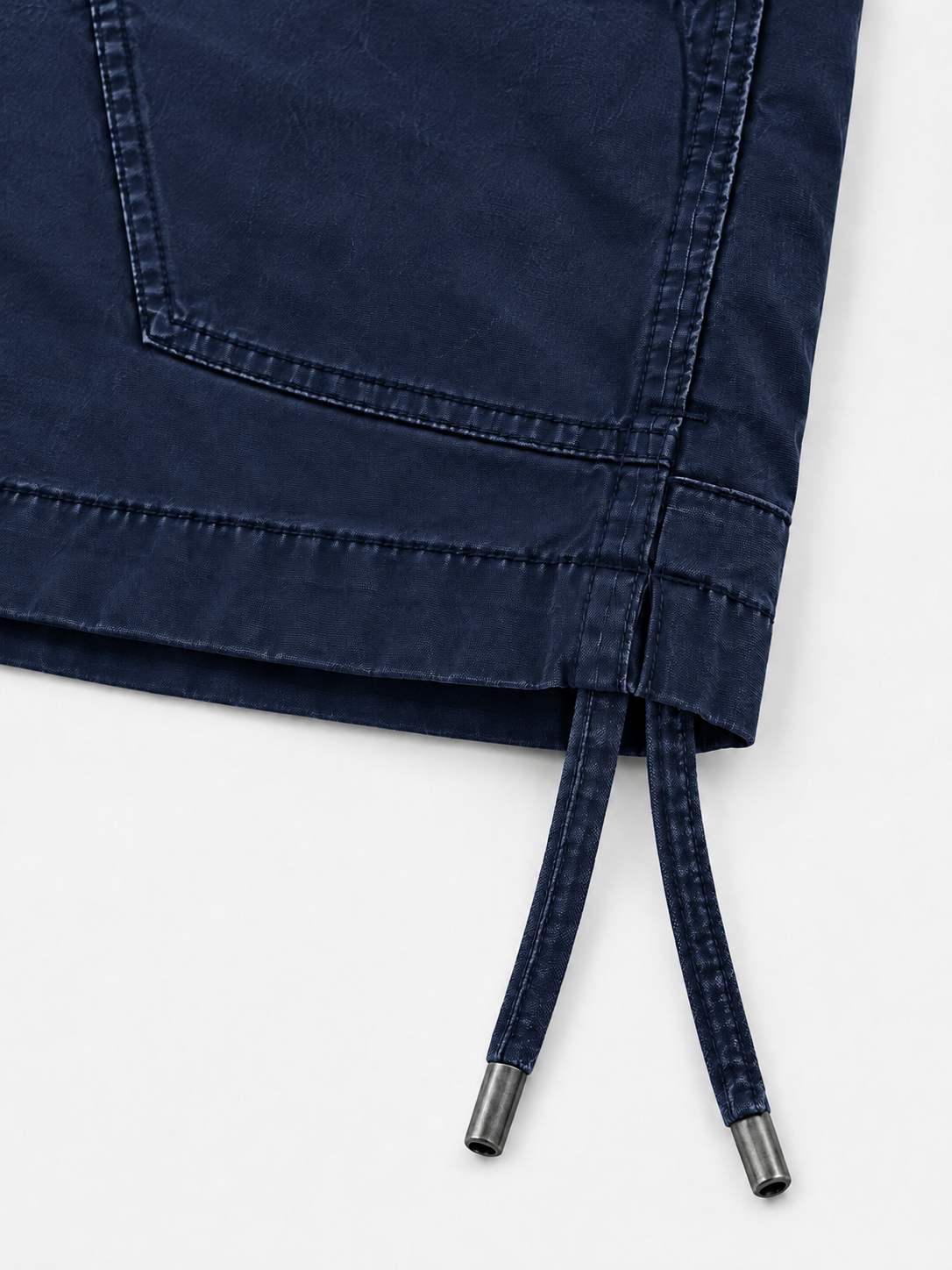 Weekday Outdoor Contrast Waistband Relaxed Utility Shorts - Navy Blue