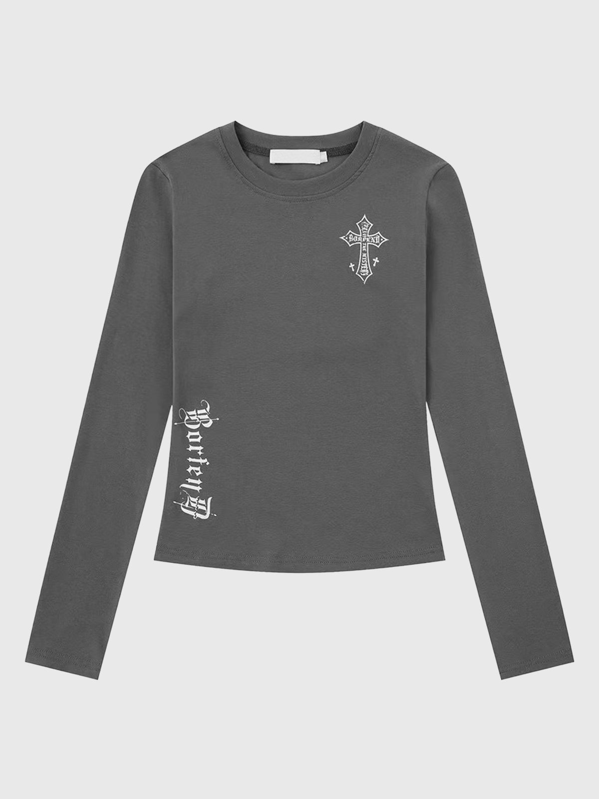 Personal Symbol Long Sleeve Top – Charcoal Grey