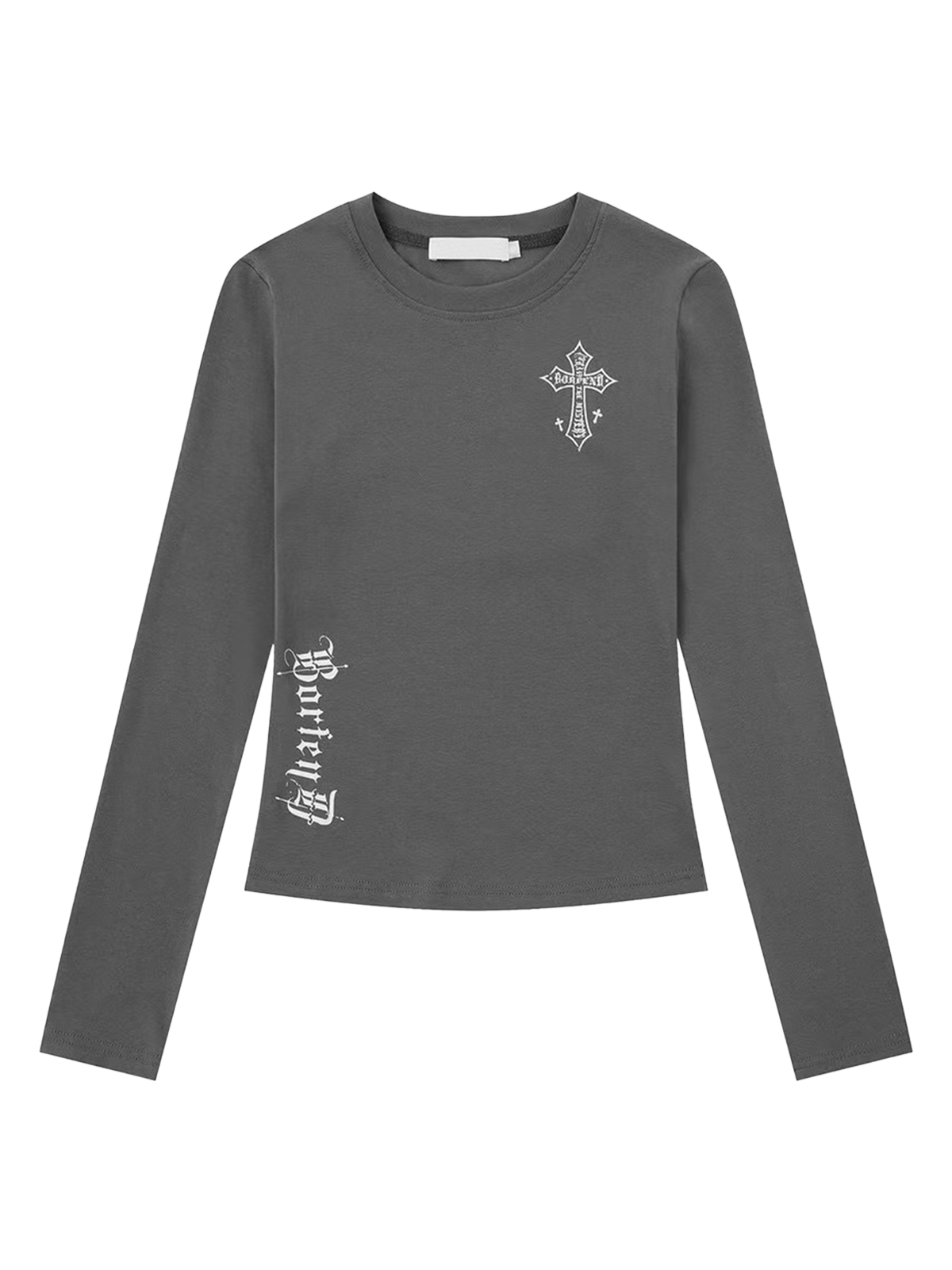 Personal Symbol Long Sleeve Top – Charcoal Grey