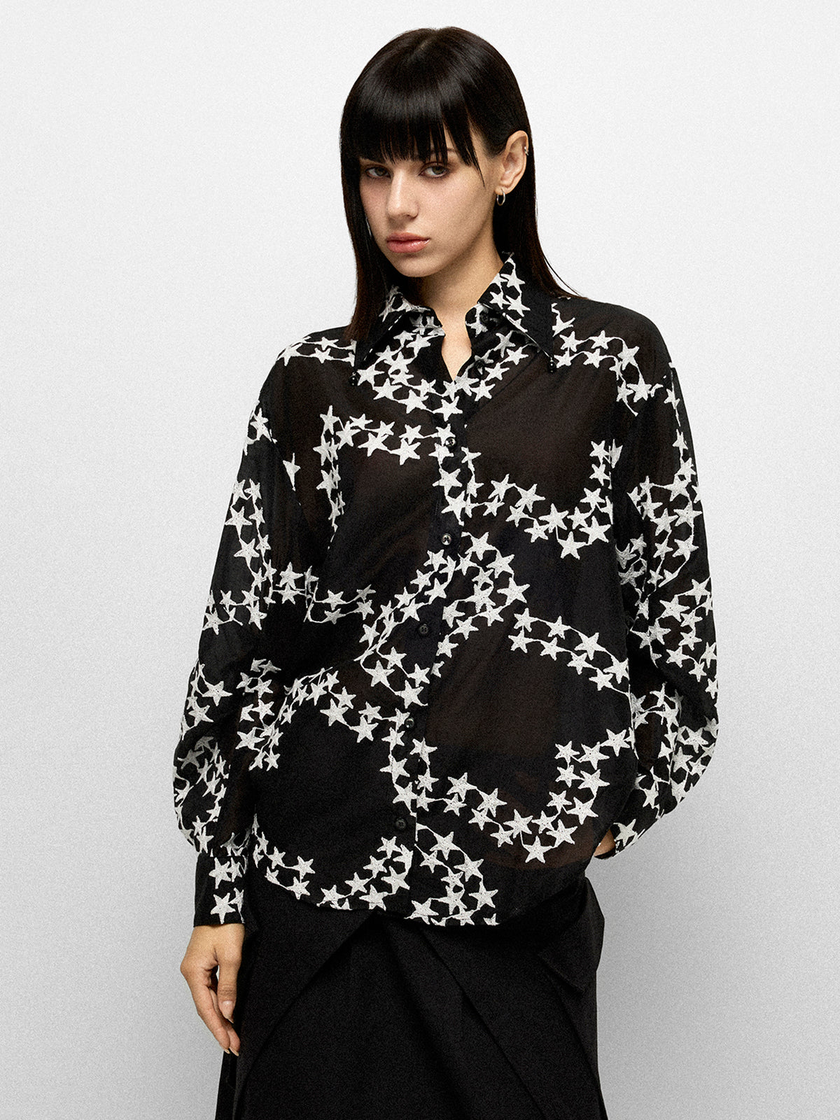 Starry Crowd Shirt – Black White