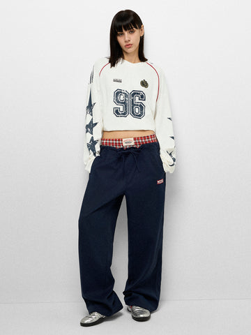 Checkmate Comet Layerd Pants - Plaid Navy