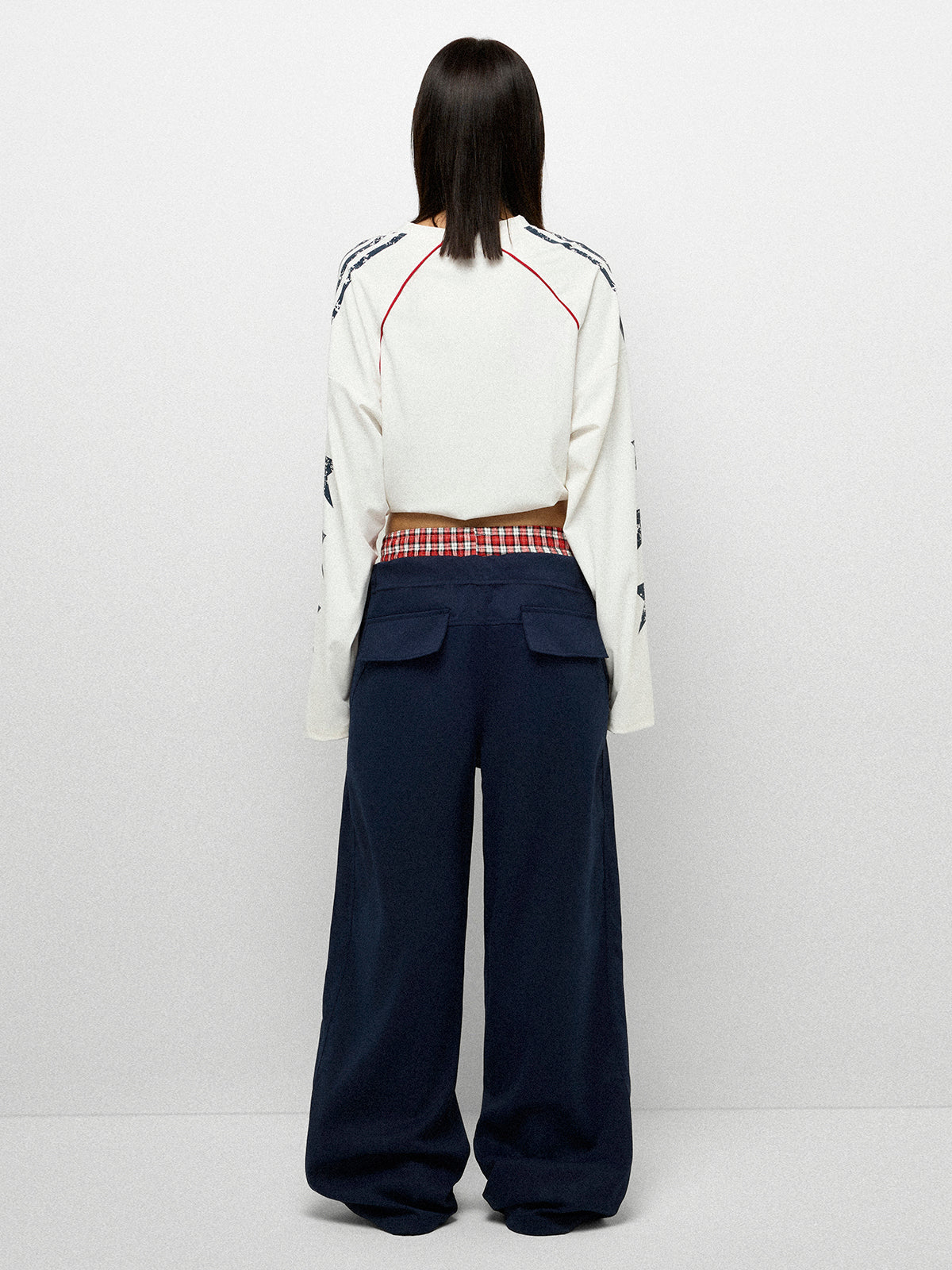 Checkmate Comet Layerd Pants - Plaid Navy