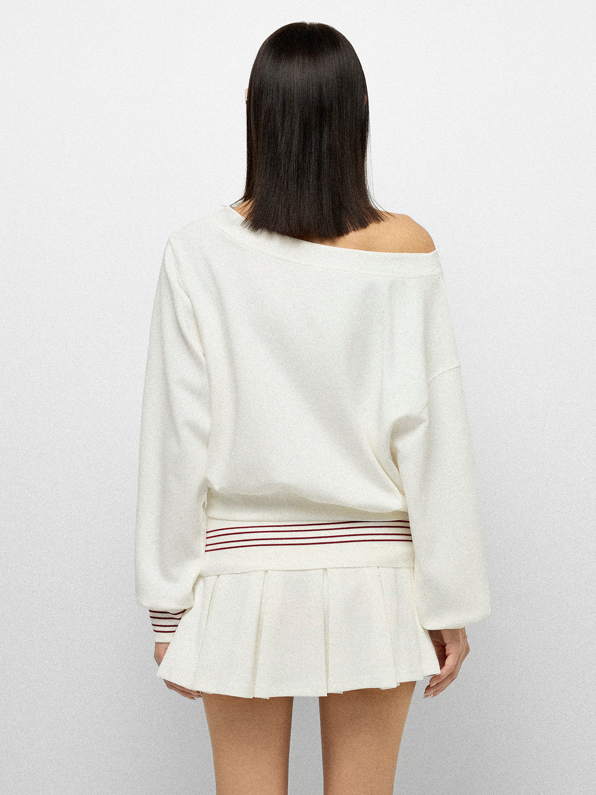 Angel Serve Set Hoodie - White Red