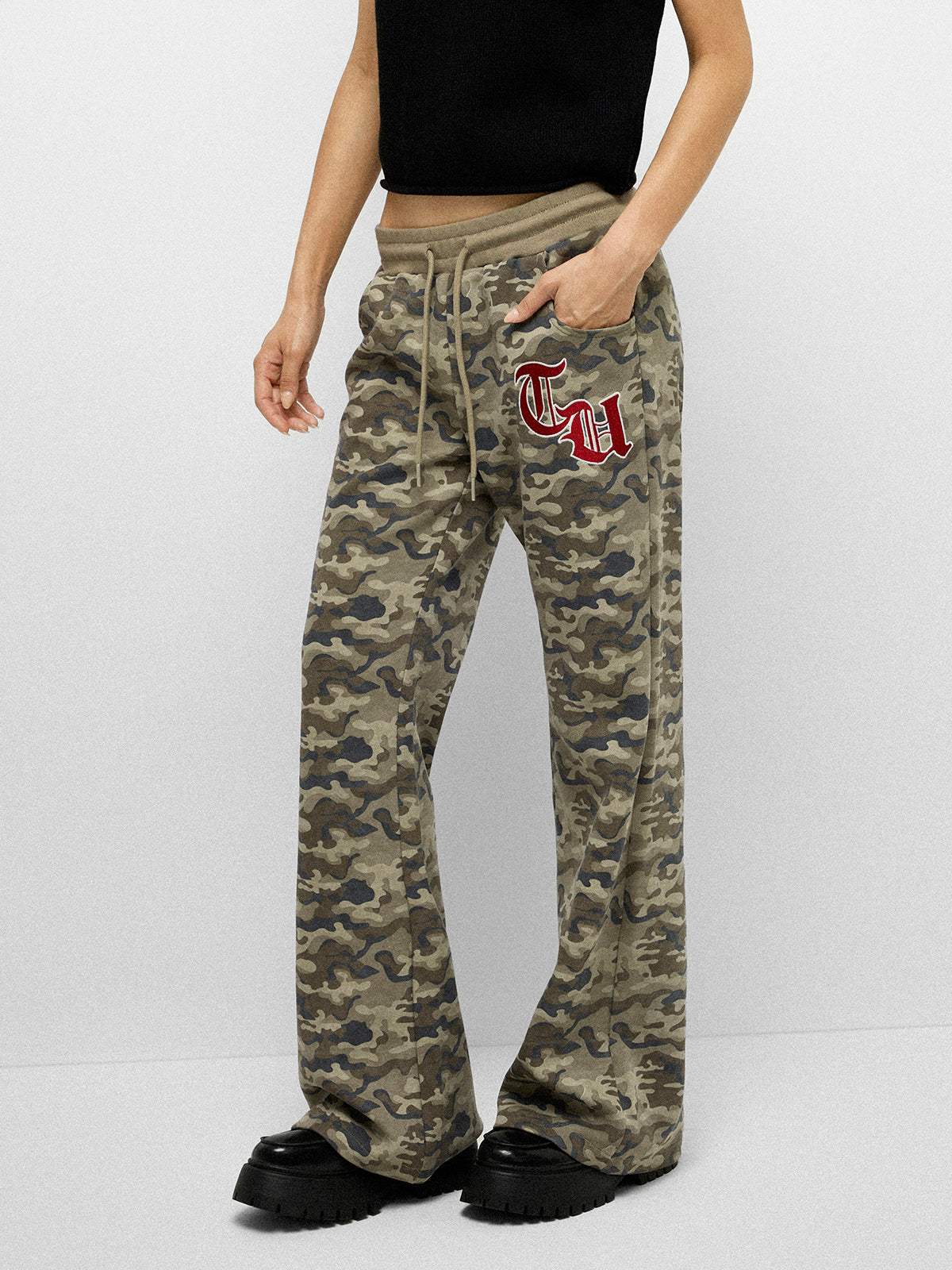 Side Street Flare Pants - Ash Camo