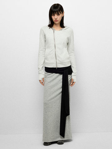 Hidden Liner Hoodie - White Ash