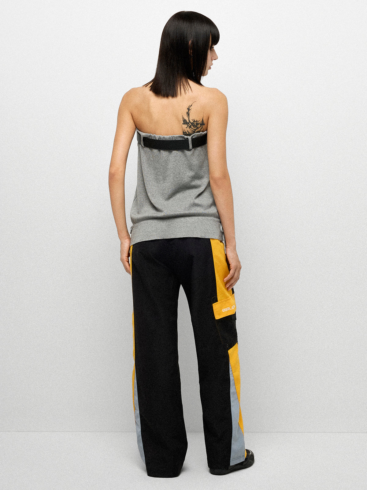 Belt Trace Tube Top - Coal Grey
