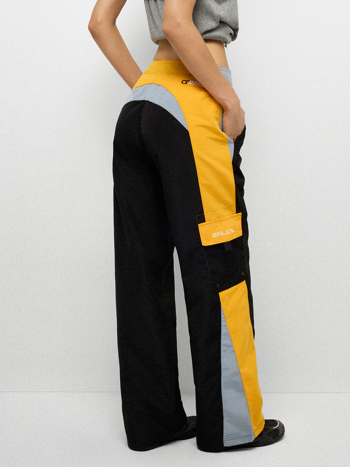Hope Line Track Pants - Noir Yellow