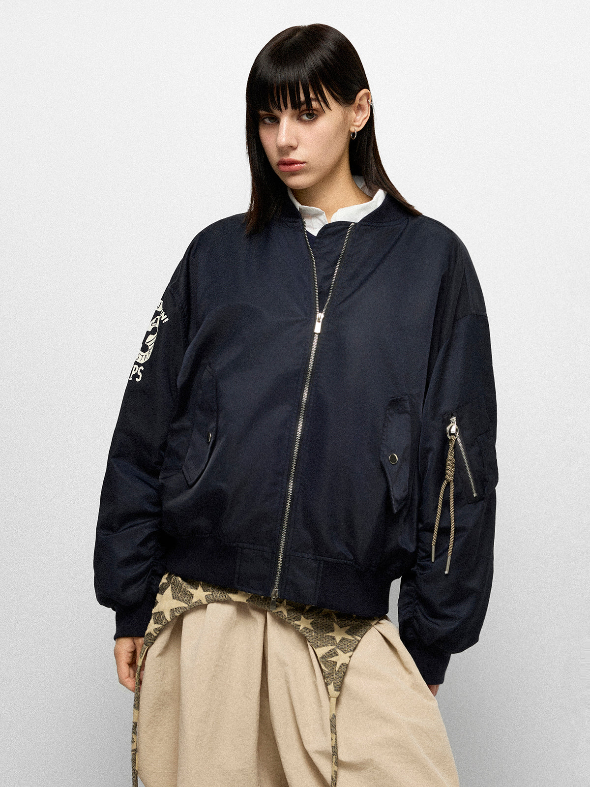 Retro Squad Varsity Jacket - Midnight Blue