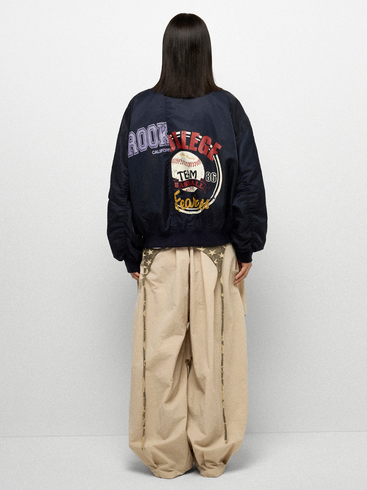 Retro Squad Varsity Jacket - Midnight Blue