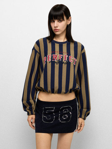 Perfect Stripes Sweatshirt – Olive Navy