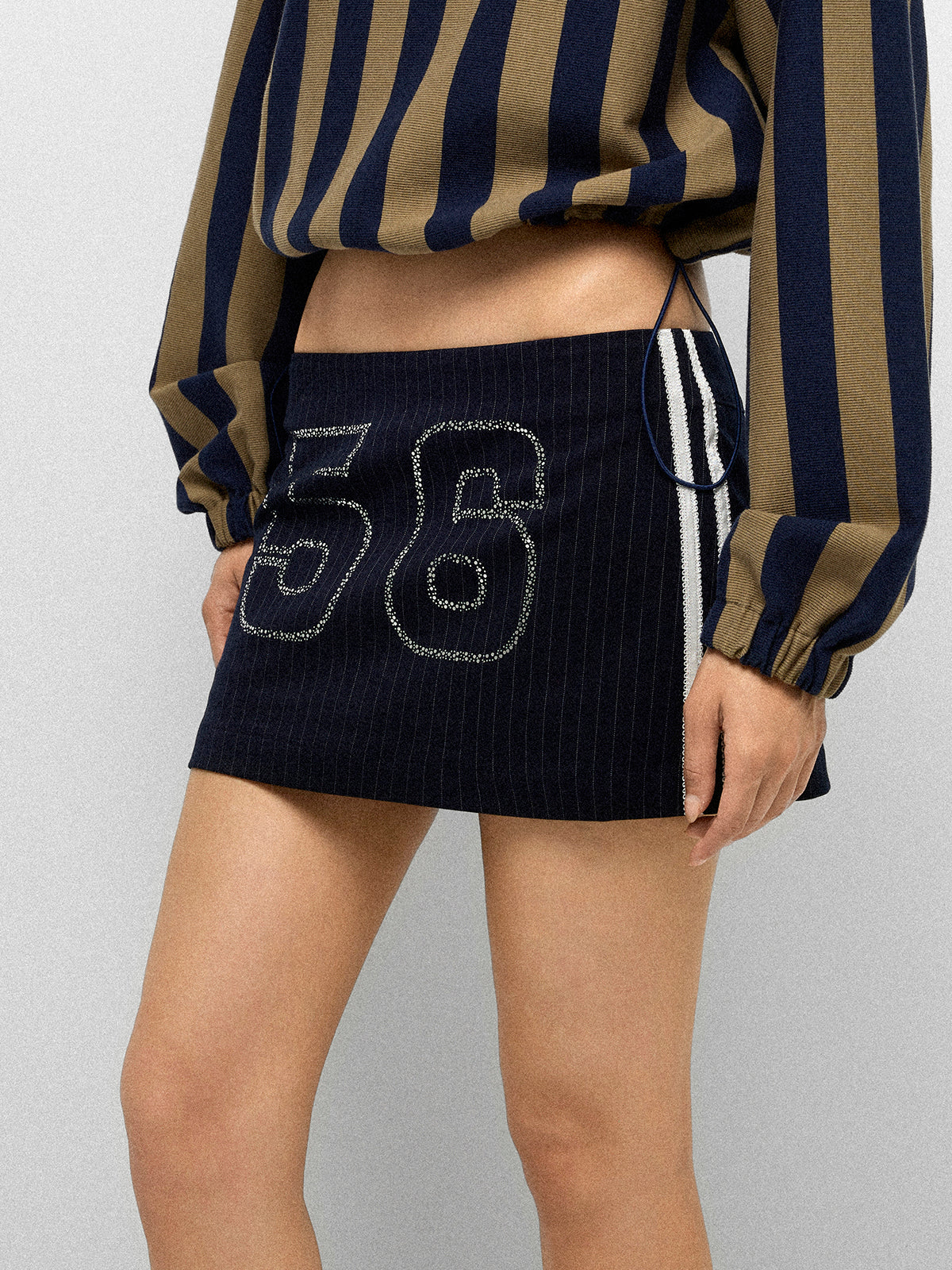 Number Patch Skirt – 56° Navy