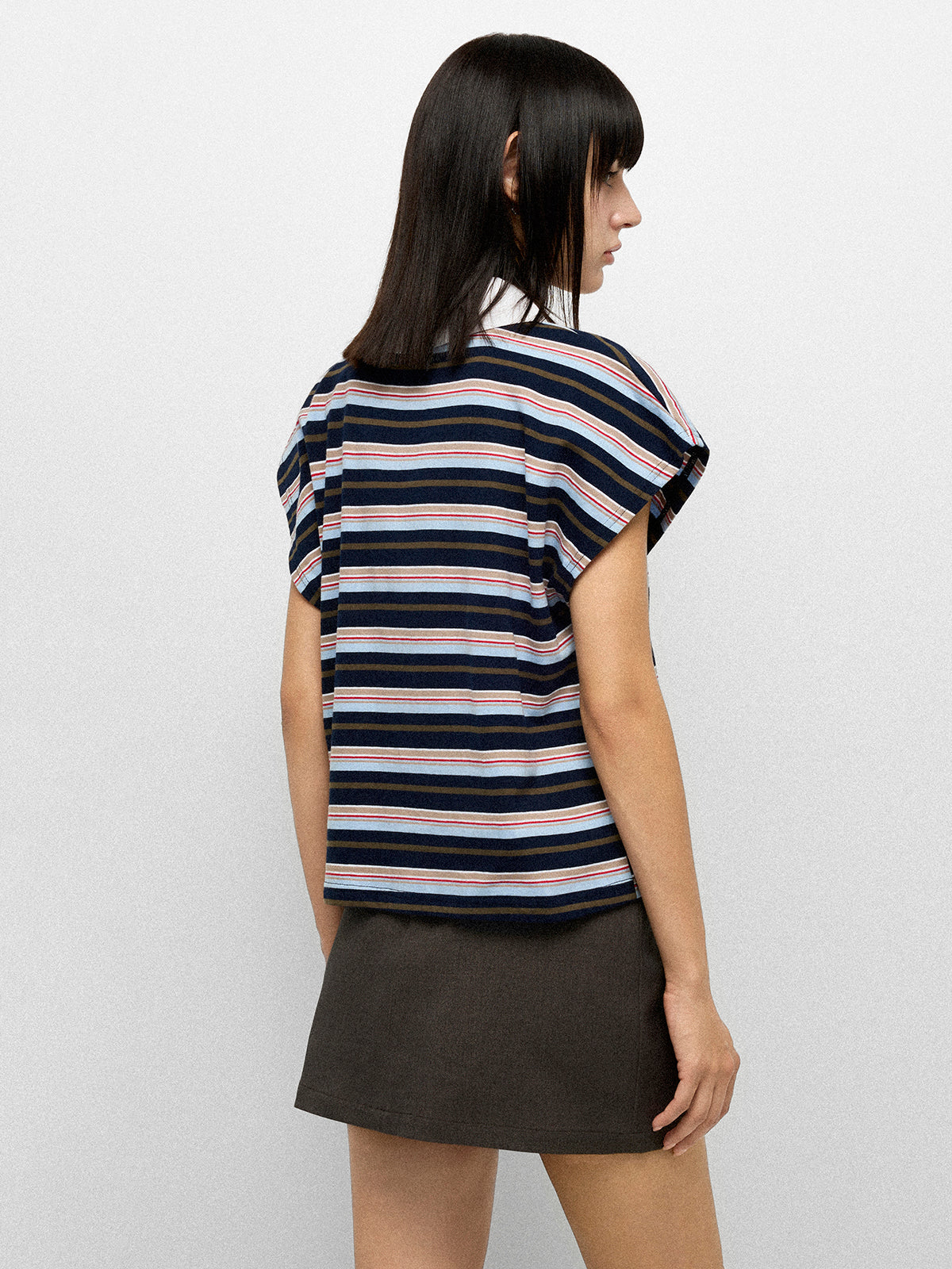 Borrowed Collar Tee - Ink Stripe