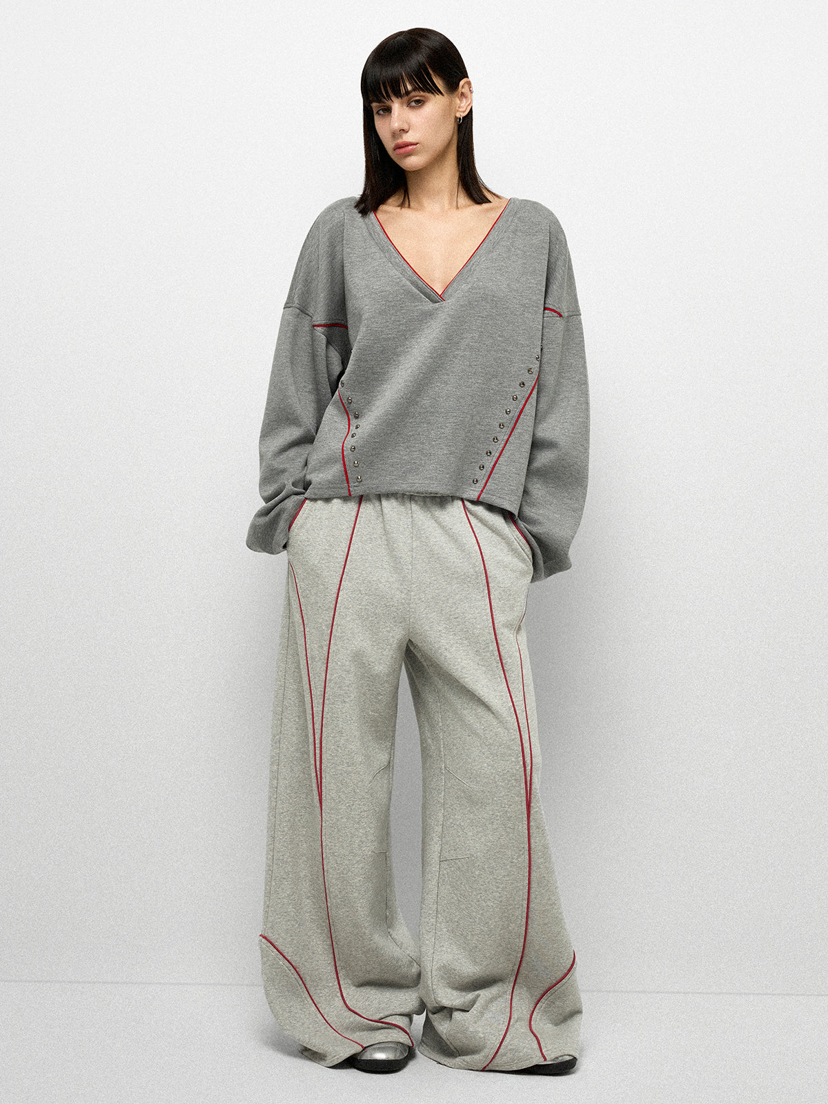 Steel Bow Sweatshirt - Ash Red