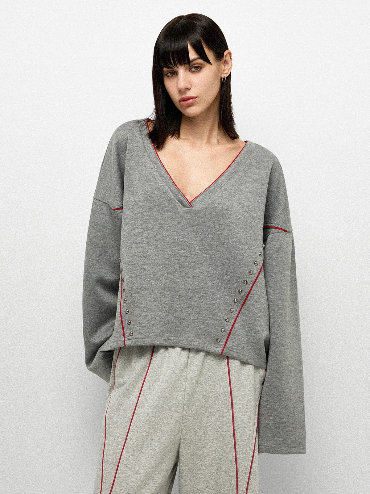 Steel Bow Sweatshirt - Ash Red