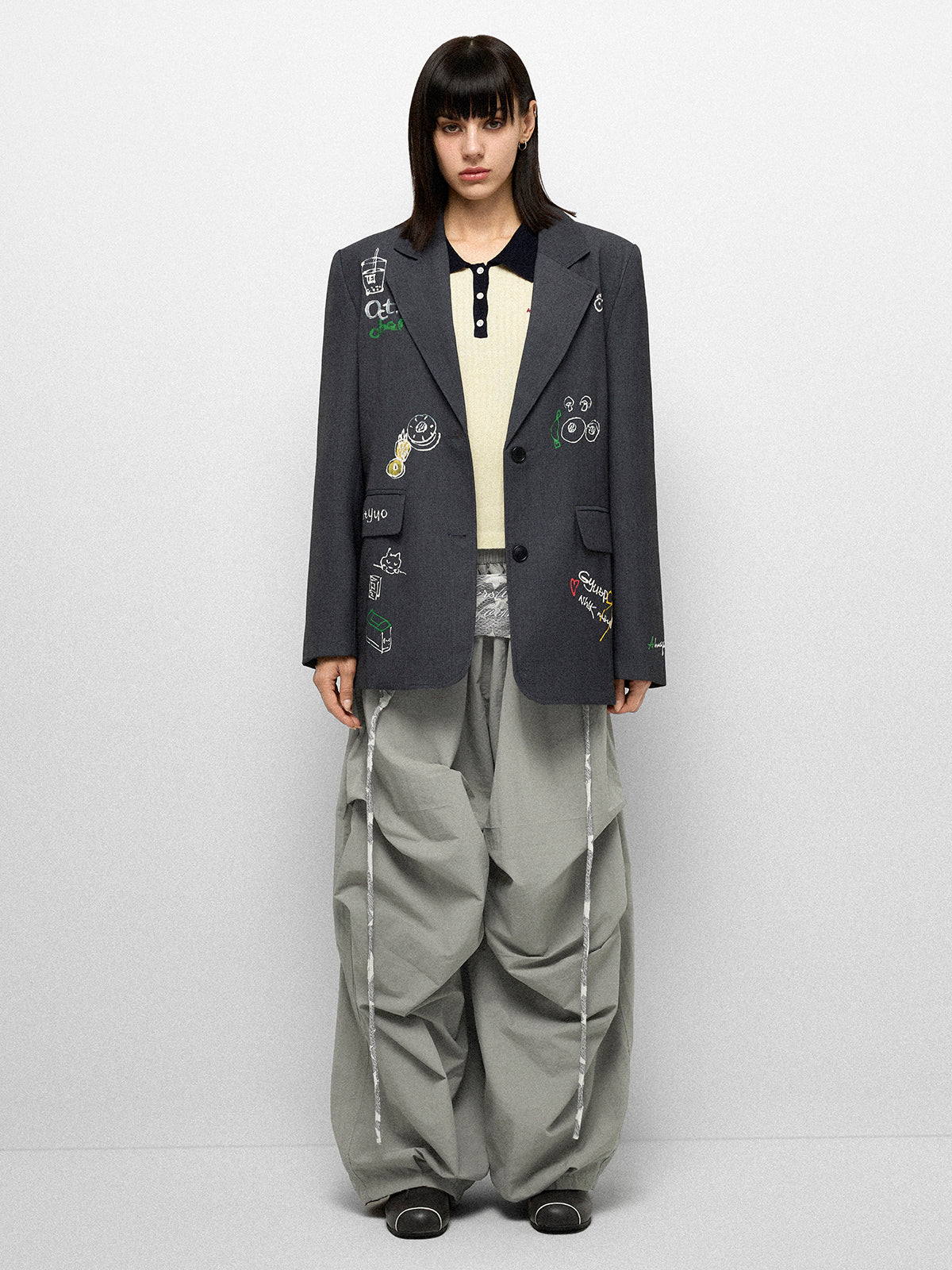 Sketch Pad Suit Jacket  - Graphite Grey