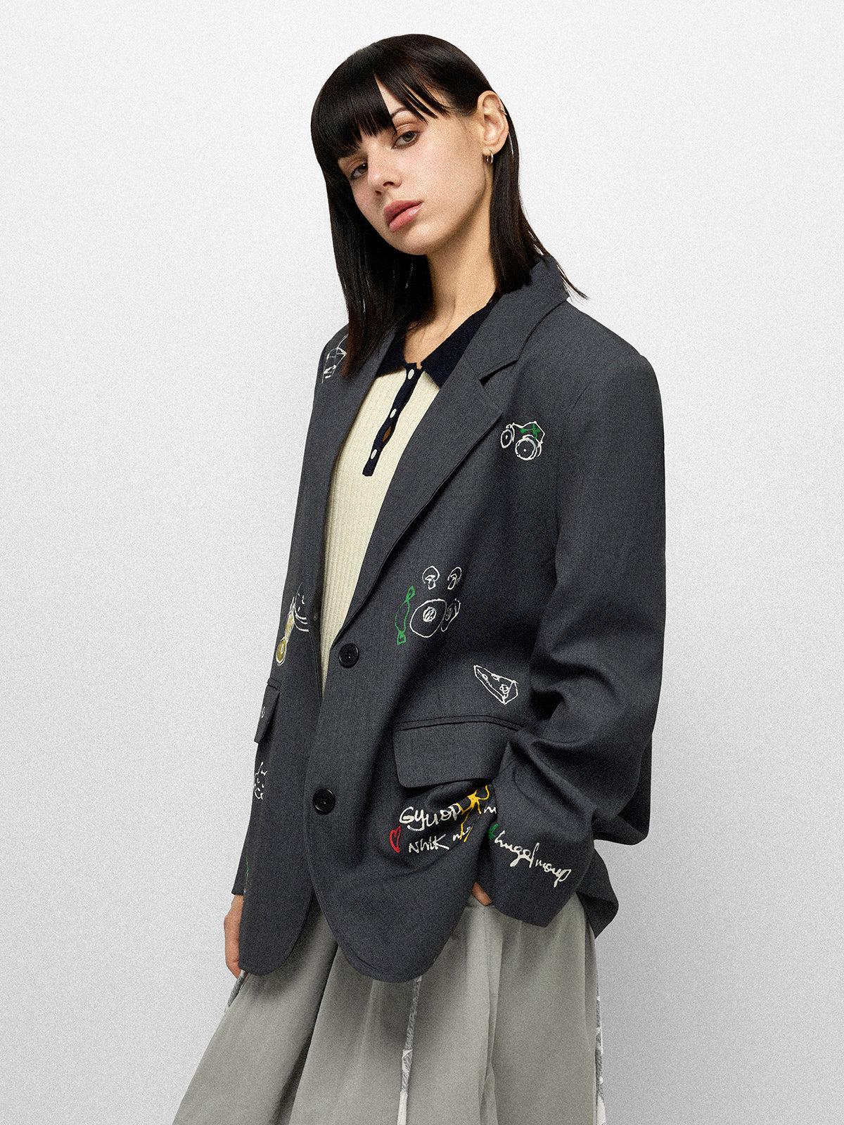 Sketch Pad Suit Jacket  - Graphite Grey
