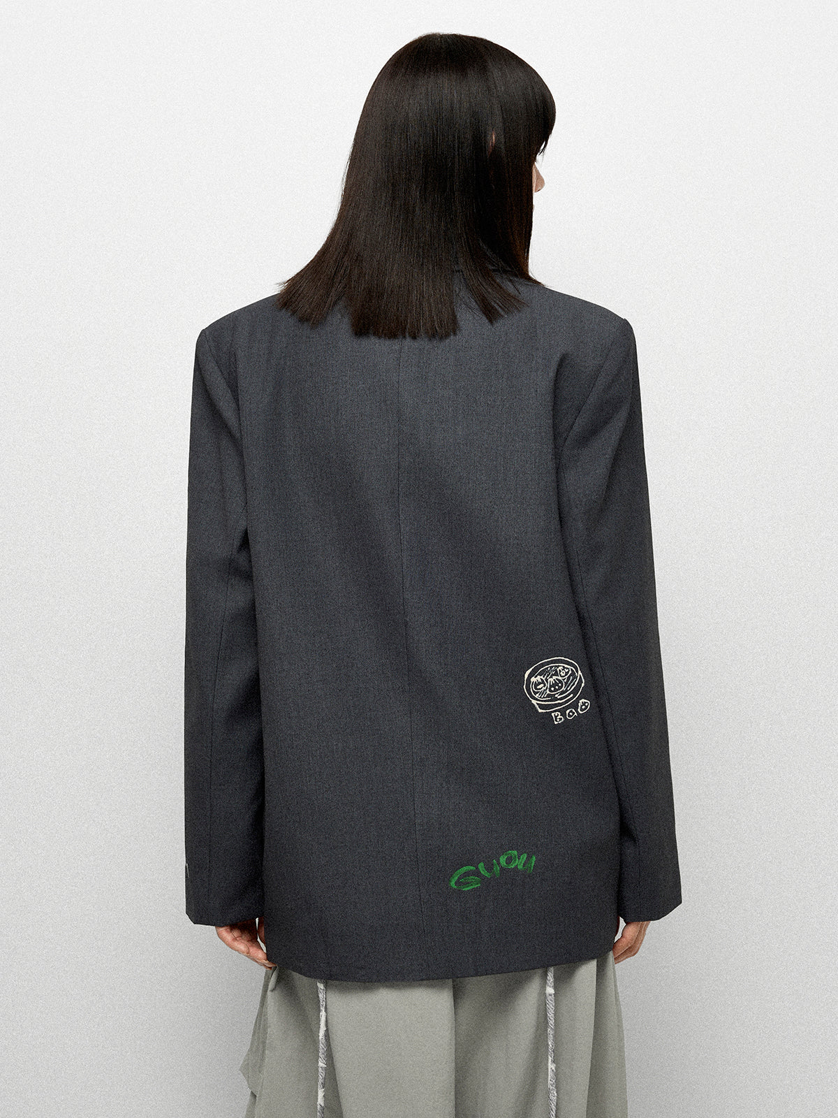 Sketch Pad Suit Jacket  - Graphite Grey