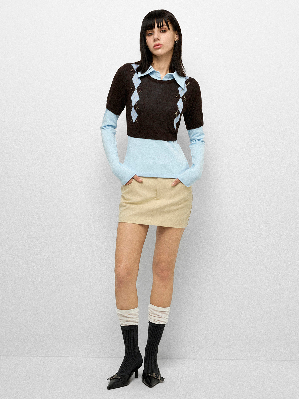 Prep Mix Sweater - Mocha Sky