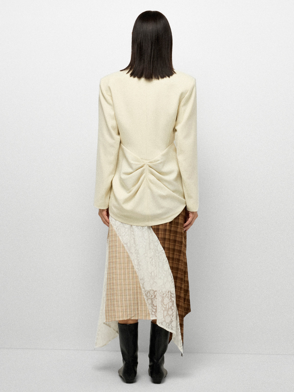 Waffle Cone Lace Skirt - Mocha Cream