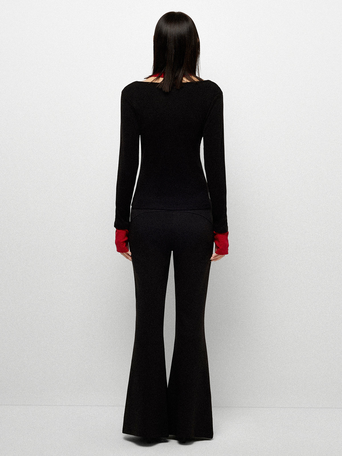 Peak Hour Sleeve Top - Ink Scarlet
