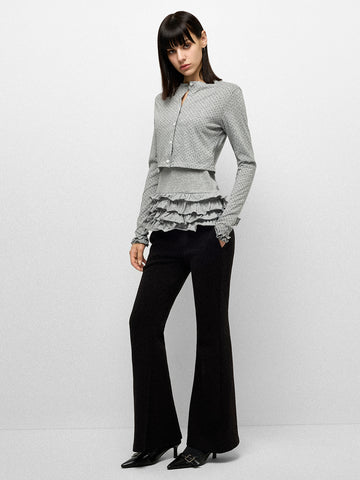 Metro Frill Top – Dot Grey