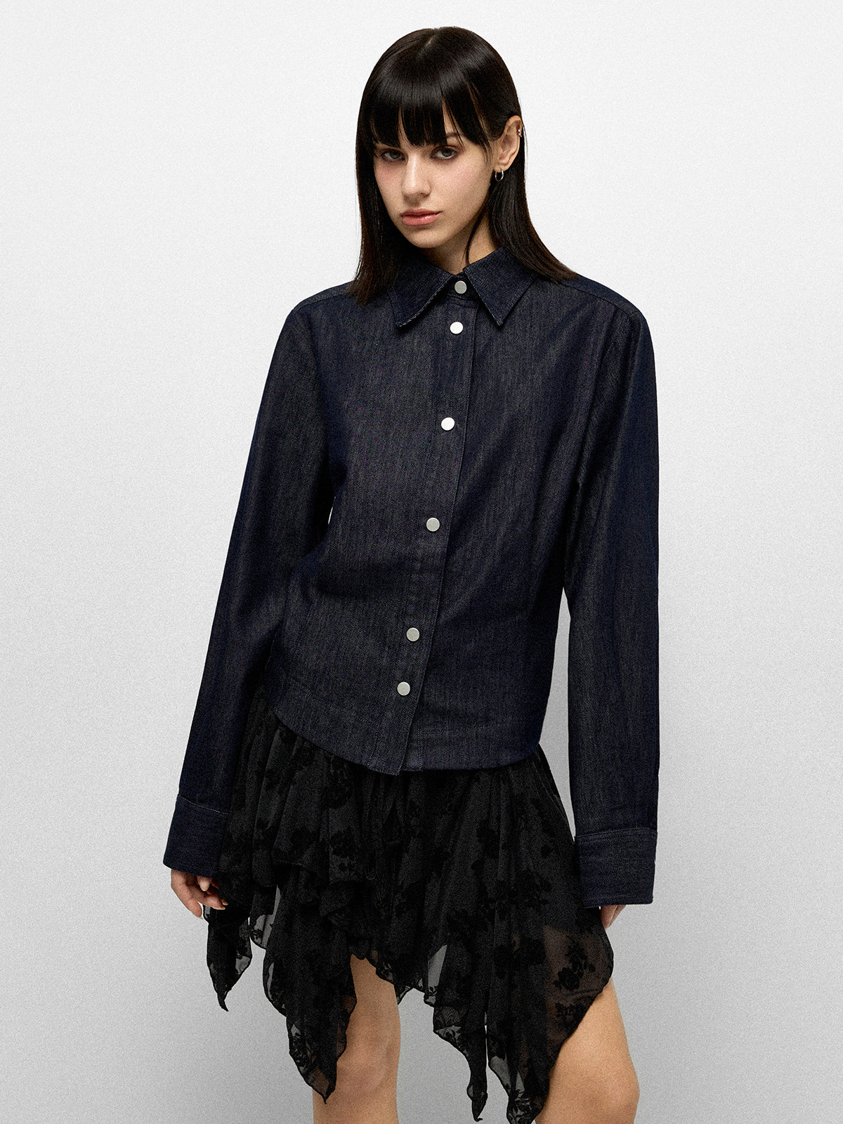 Midnight Stitch Shirt – Black Red