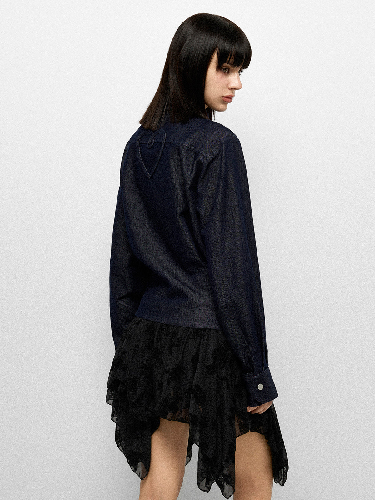 Midnight Stitch Shirt – Black Red