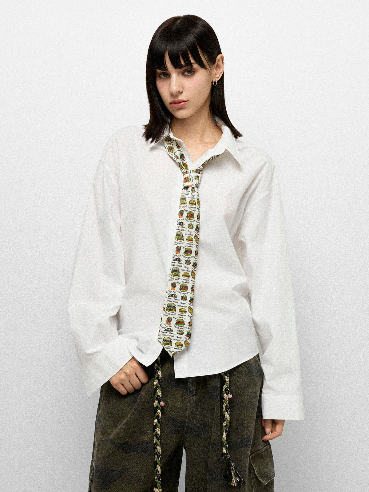 Sketch Mark Shirt - Ivory White