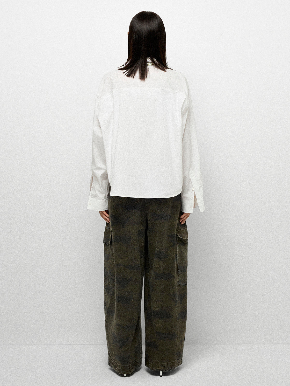 Sketch Mark Shirt - Ivory White