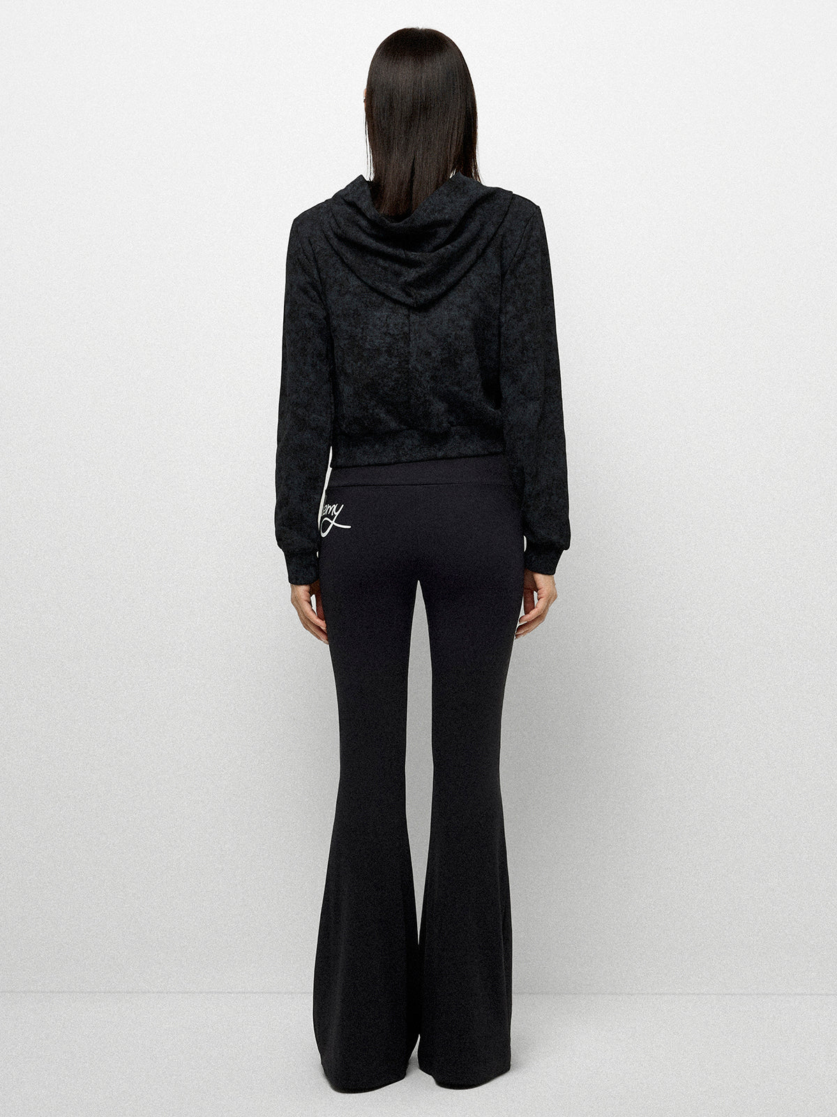 Star Patch Zip Hoodie - Black Multi