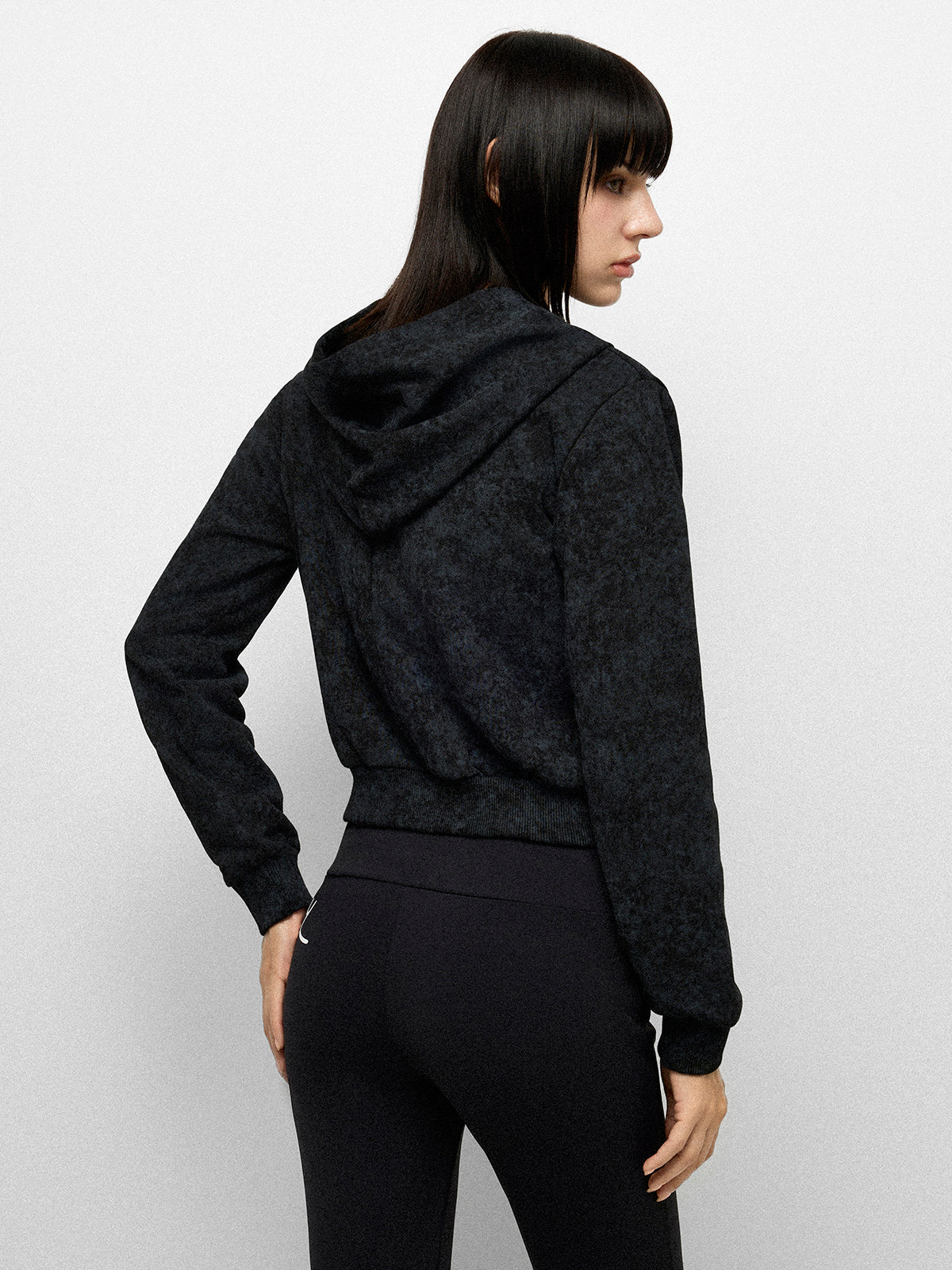 Star Patch Zip Hoodie - Black Multi