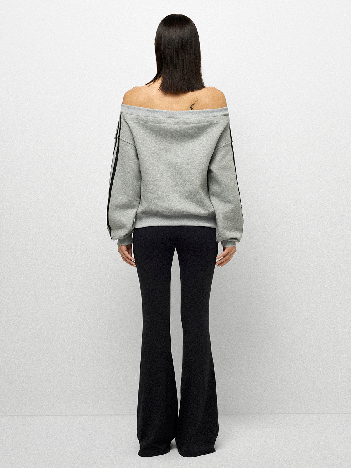 Court Side Offshoulder Jacket - Scholar Grey
