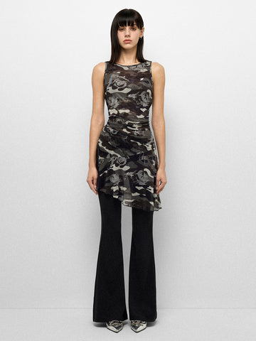 Concrete Garden Mesh Dress - Smoke Grey