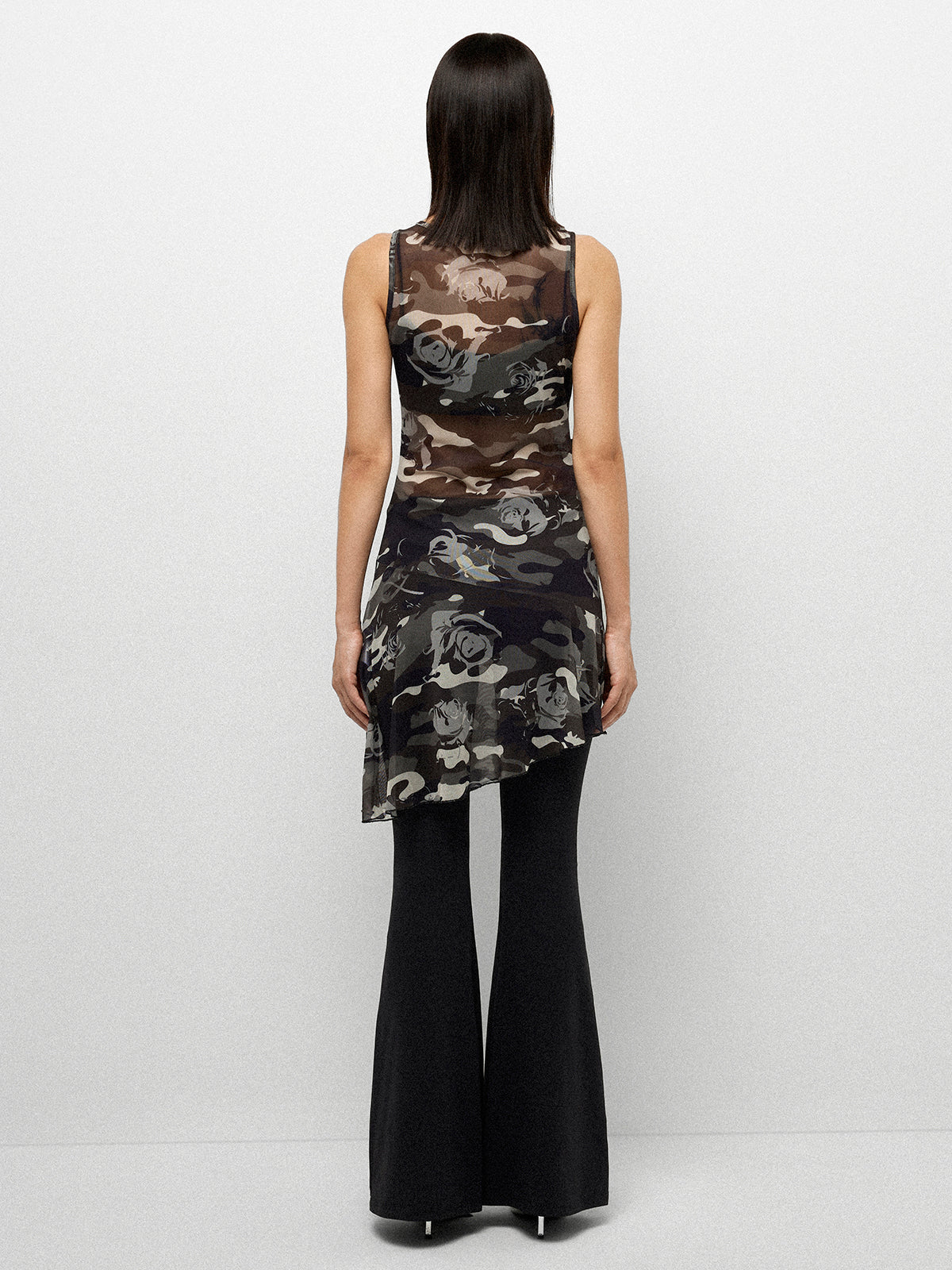 Concrete Garden Mesh Dress - Smoke Grey