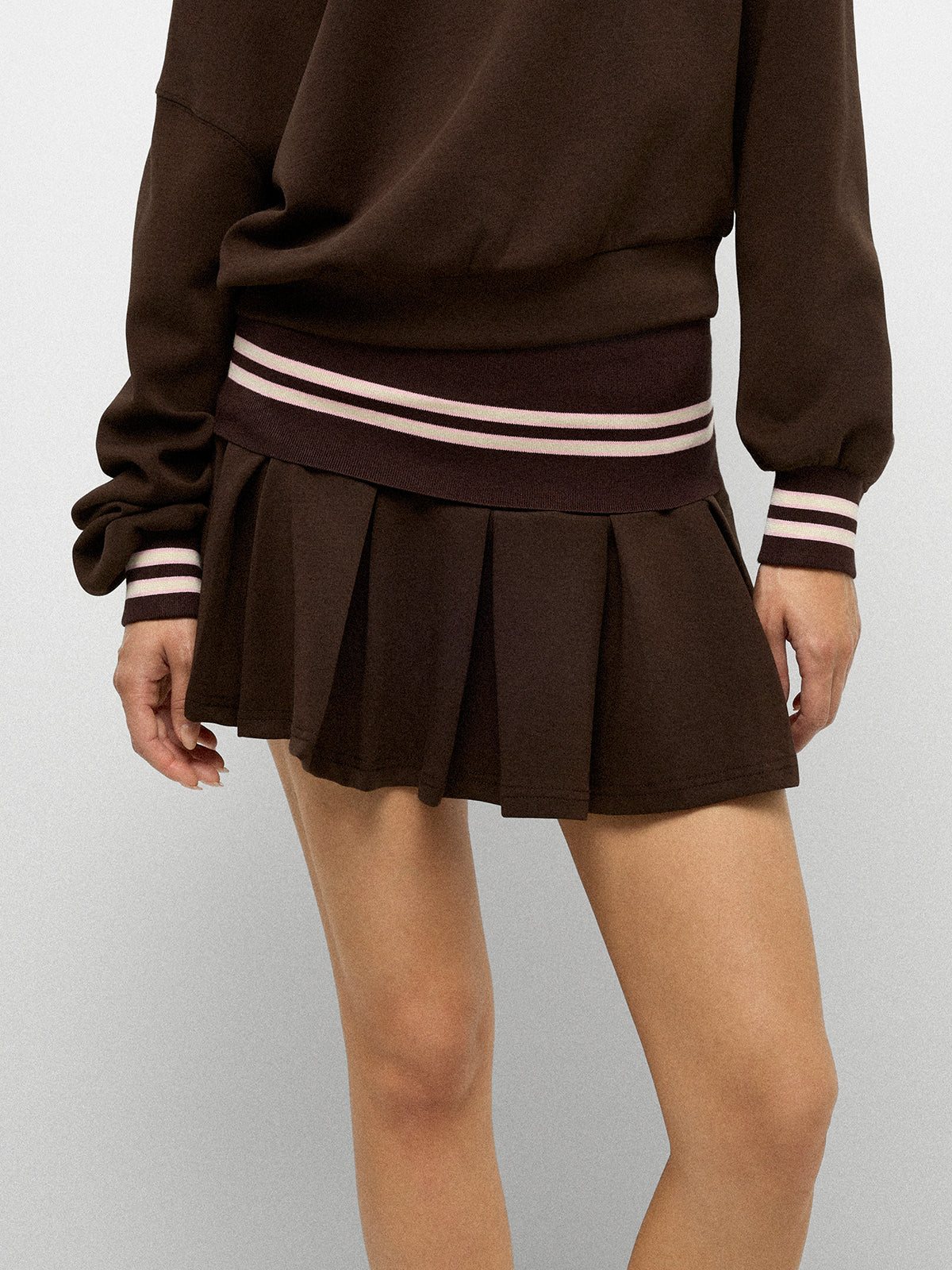 Angel Serve Set Skirt - Brown Pink
