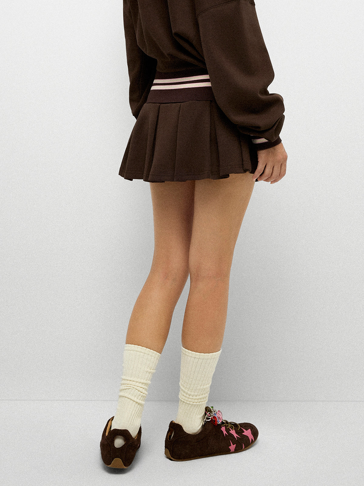 Angel Serve Set Skirt - Brown Pink