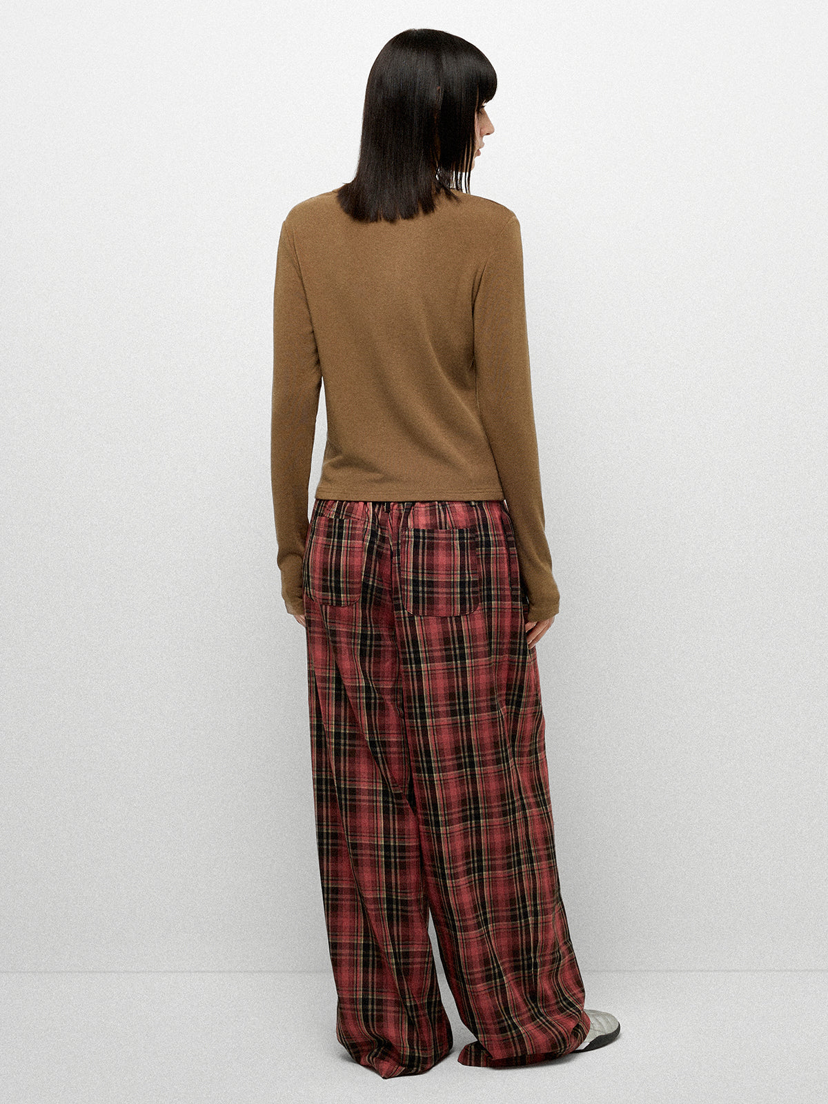 Night Sketch Sleeve Top - Brown Clay
