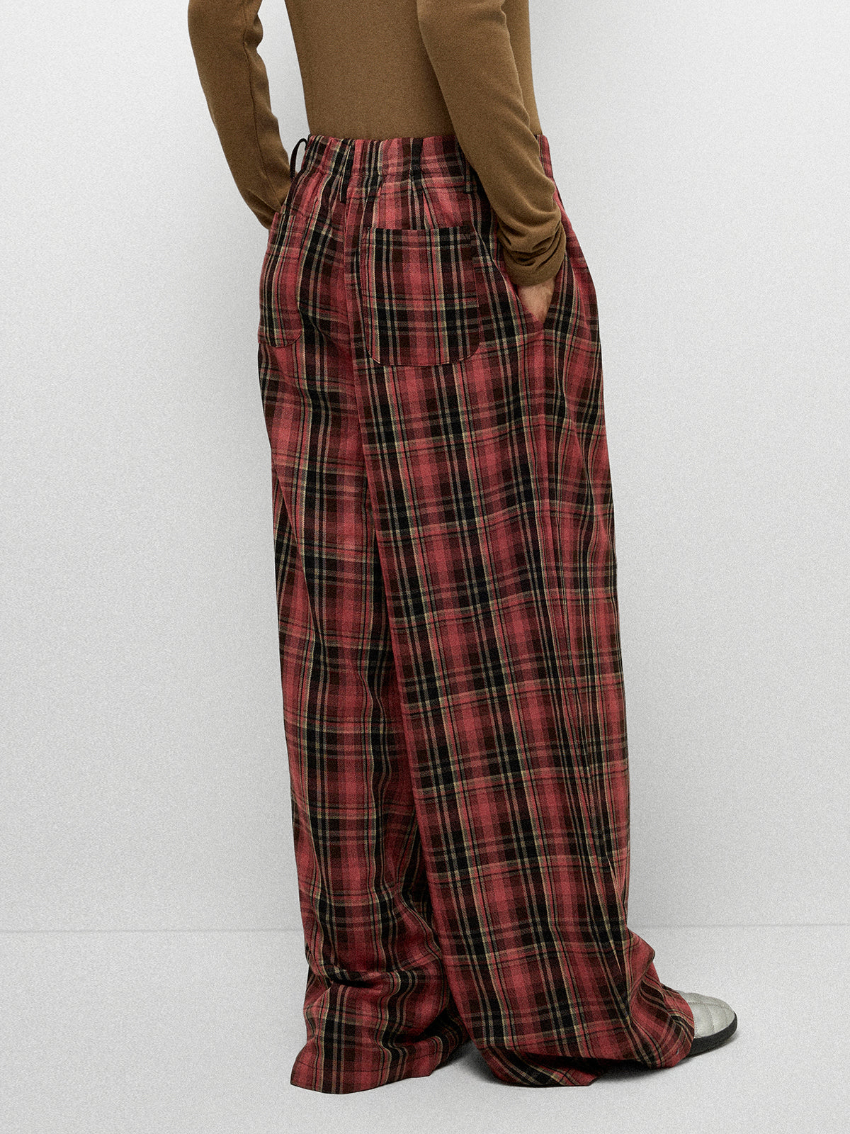 Sunset Tartan Pants - Red Brown