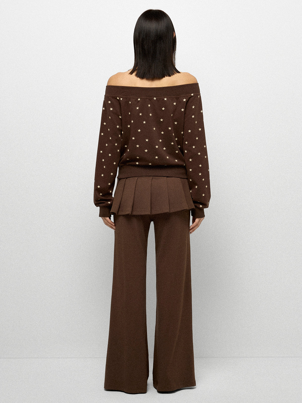 Twilight Offshoulder Jacket - Mocha Glow