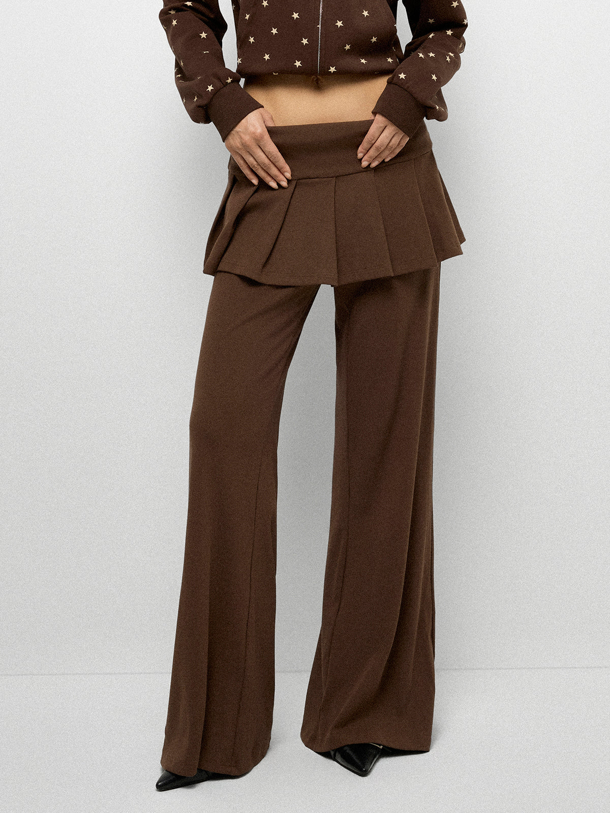 Skirt Wrap Yoga Pants - Mocha Dust