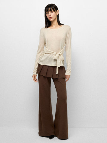 Knot Play Sweater - Oat Beige
