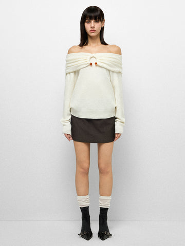Candle Glow Sweater - Cream White