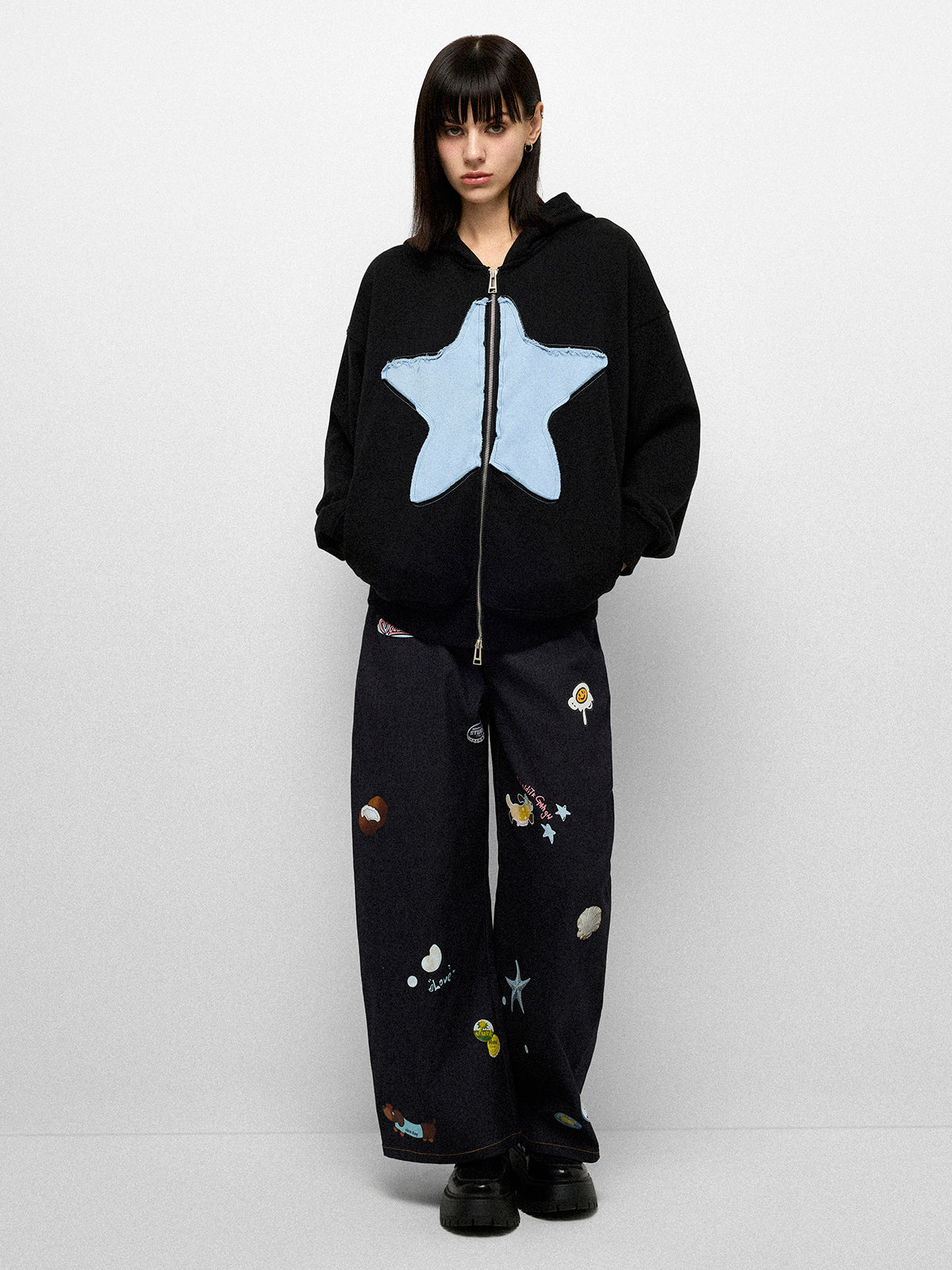 Astro Frontline Zip Hoodie - Black Sky