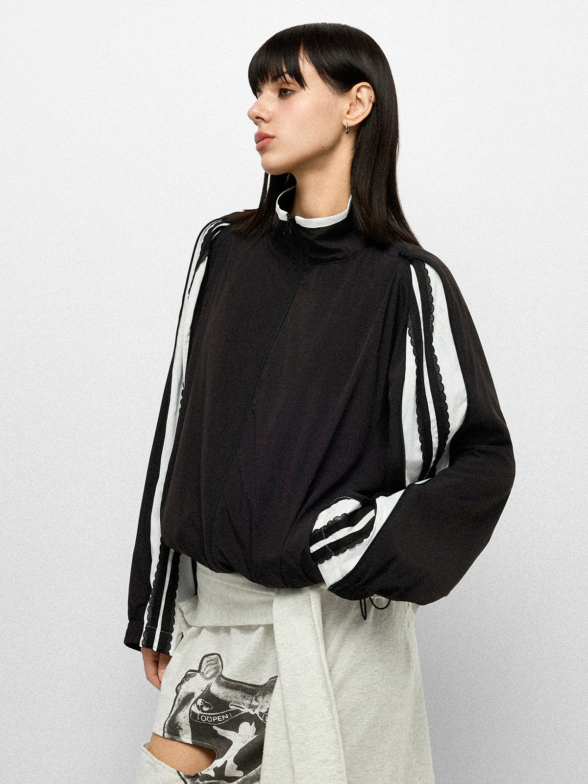 Midnight Veil Track Jacket – Jet black