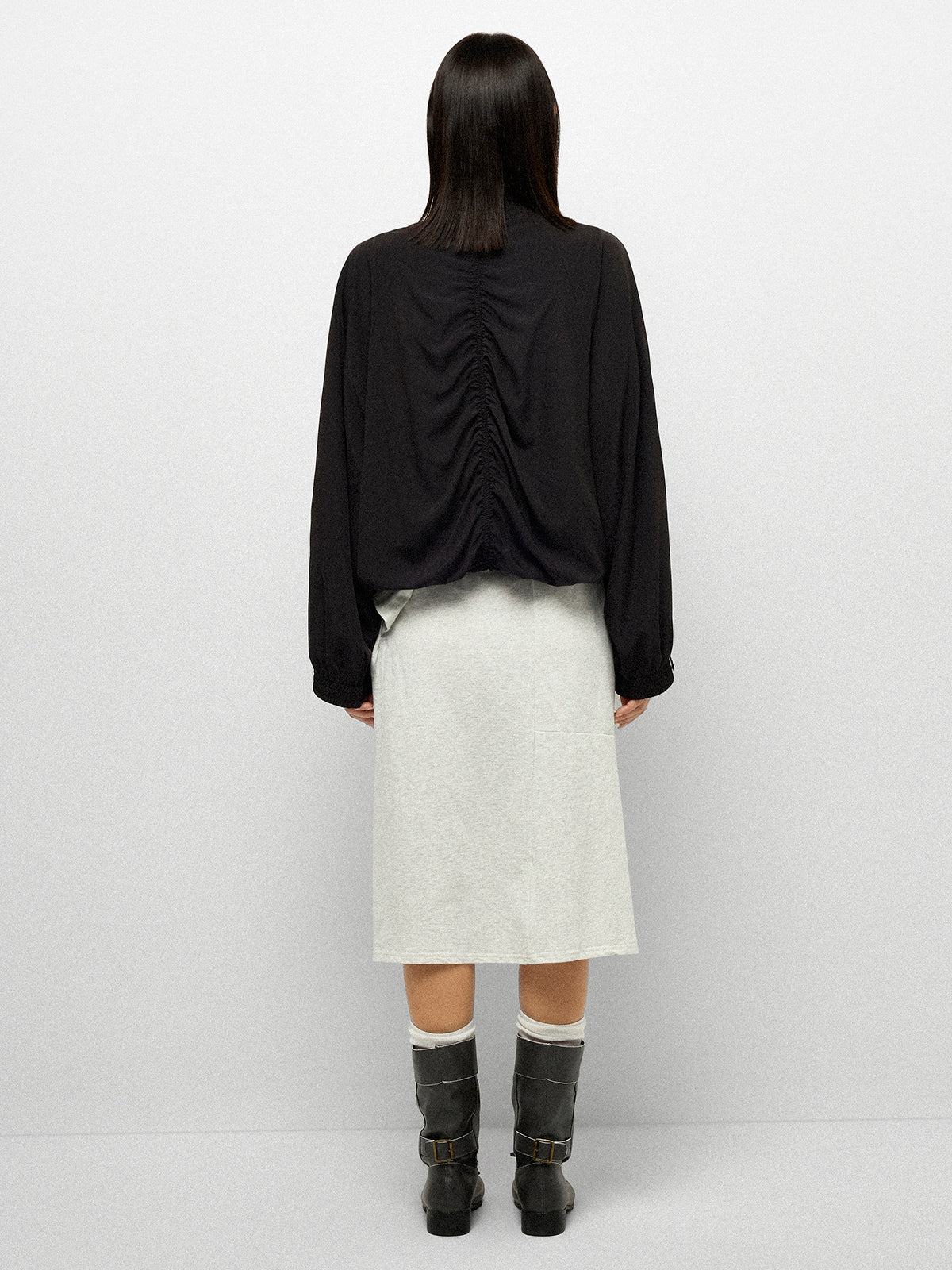Graff Wrap Skirt - Cloud Black