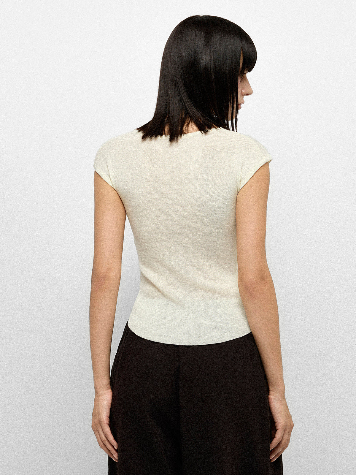 Petal Mark Tee - Cream Beige