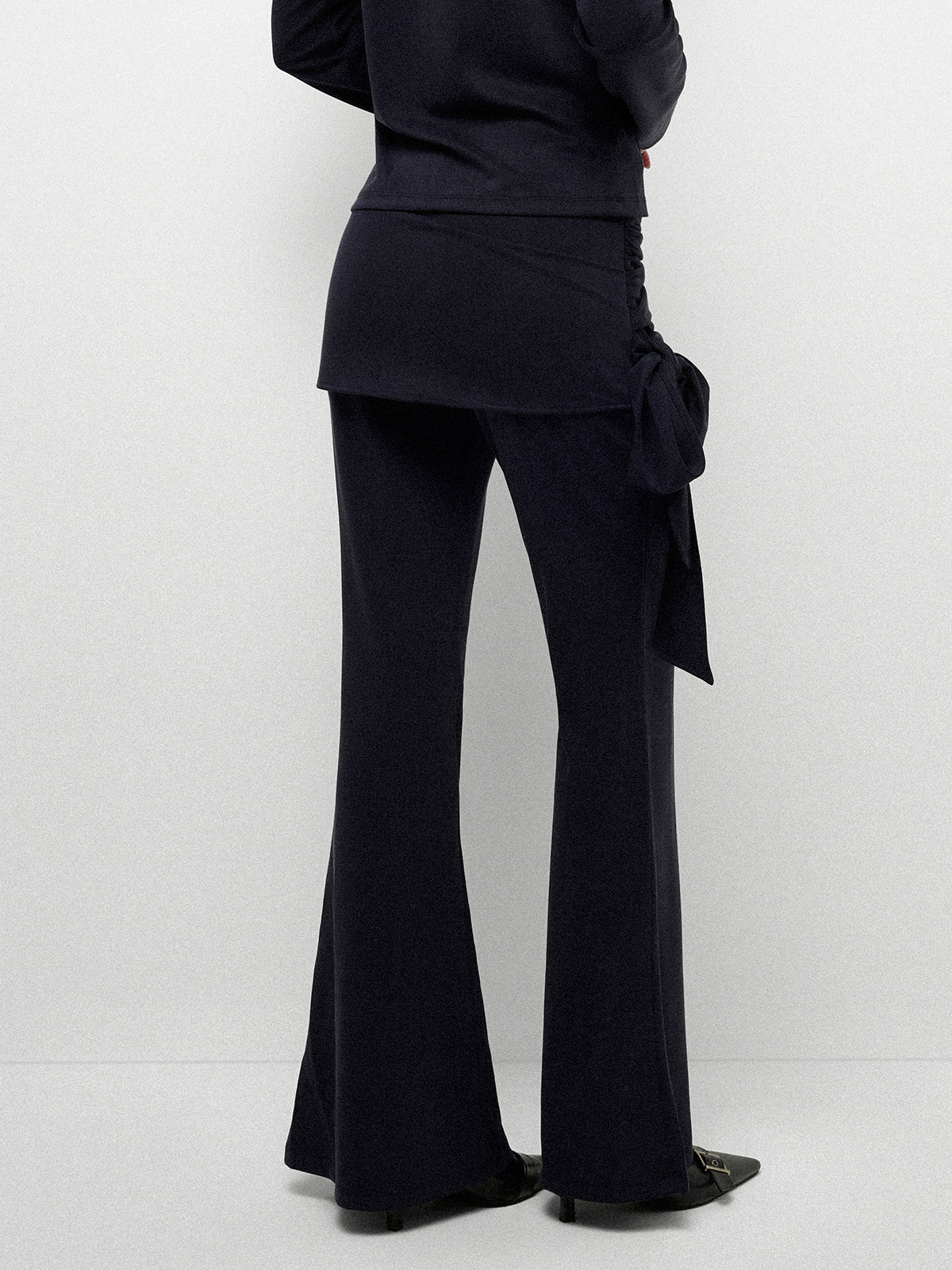 Wrap Knot Yoga Pants - Coal Shade